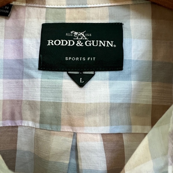 RODD & GUNN Sports Fit Button Up Shirt Blue Long Sleeve Size Large - Picture 3 of 5